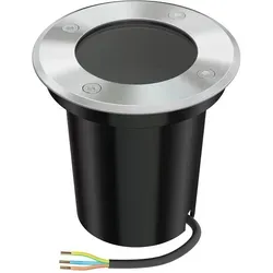 ledscom.de Bodeneinbauleuchte BOLI für außen, IP67, edelstahl, rund, 108mm Ø, 1x GU10 max. 15W