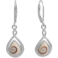 Zeeme Pearls Damen Ohrhänger aus 925/- Sterling Silber mit Muschel - Elegante Ohrhänger in Tropfenform aus rhodiniertem 925 Sterling Silber, verziert mit einer weißen Muschel. Ein zeitloses Schmuckstück, ideal für jedes Outfit und perfekt als Geschenk für Frauen.