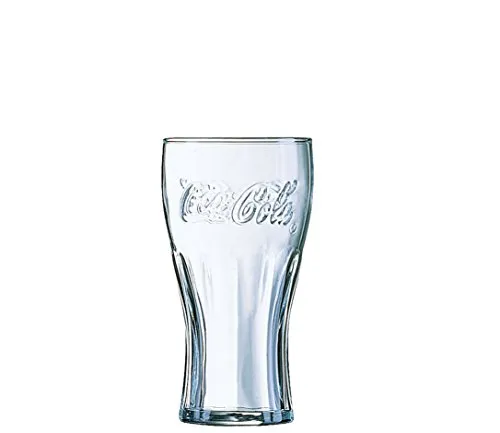 Arcoroc Coca-Cola FH27 Konturglas, mit Füllstrich bei 200ml, 6 Stück