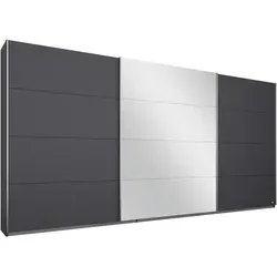 Schwebetürenschrank grau metallic mit Spiegel 360x229 cm von Luca Bessoni