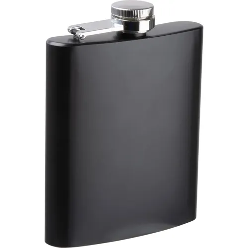 Flachmann / aus Edelstahl / 207ml / Farbe: schwarz