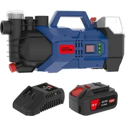 Güde Akku Klarwassertauchpumpe KTP 18-201-23 - Akku Tauchpumpe für Gartenbewässerung und Entwässerung, max. Fördermenge 2000 l/h, kabellos und flexibel einsetzbar.