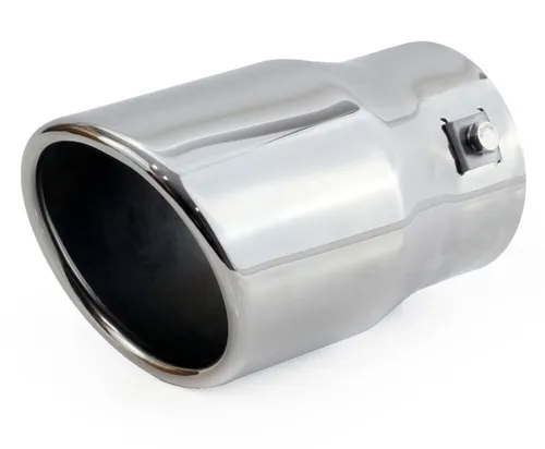 Auspuffblende rund Endrohr Endstück Doppel Rohr EDELSTAHL UNIVERSAL 2 x 74 mm - Auspuffblenden aus hochwertigem Edelstahl, ideal zur individuellen Gestaltung von Auspuffrohren mit einem Durchmesser von 40-51 mm.