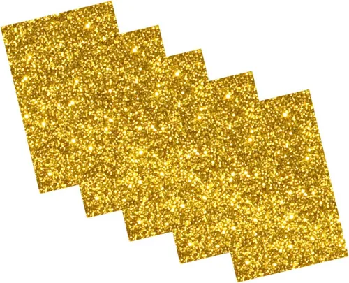 folia Glitter-Moosgummi 200 x 290 mm 5 Blatt gold 5 Bögen