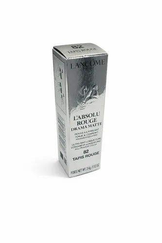 Lancôme L'Absolu Rouge Drama Matte Lippenstift 82 Tapis Rouge - Mattes Finish für einen intensiven roten Look, 3,4 g Lippenstift aus Frankreich, ideal für einen eleganten Auftritt.
