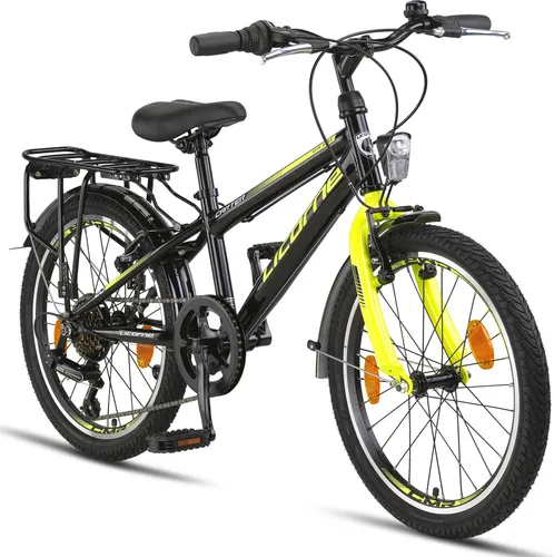 Licorne Bike Carter Premium 20 Zoll Mountainbike für Kinder - Fahrrad für Kinder mit 6-Gang Shimano Schaltung, ideal für Gelände und Stadt, robust und vielseitig einsetzbar.