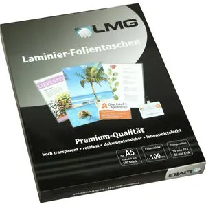 LMG Laminierfolien DIN A5, 100 mic, glänzend, 100 Stück