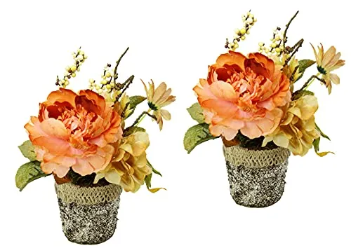 Künstliches Chrysanthemen-Gesteck im Topf – Herbstdeko für jeden Anlass - Naturgetreues Blumenarrangement aus hochwertigen Kunstblumen in einem eleganten Topf. Ideal für die stilvolle Tischdekoration bei Festen oder als langlebiger Blickfang für Wohnräume.