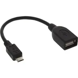 Inline® Micro-USB OTG Adapterkabel, Micro-B Stecker an USB A Buchse, 0,1m