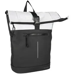 Backham New York Rolltop Rucksack hellgrau in silber von New Rebels