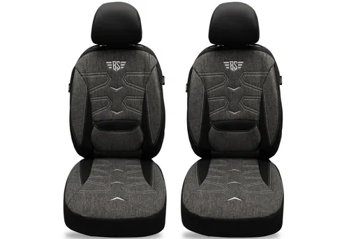 BREMER SITZBEZÜGE für Ford Ka 2 RU8 (2008-2016) - 2-tlg. Set in Schwarz - Hochwertige Schonbezüge für Ford Ka 2 RU8 (2008-2016). Langlebig, pflegeleicht und atmungsaktiv. Einfache Montage mit Klettsystem, inklusive Taschen für zusätzlichen Stauraum. Ideal für Komfort und Schutz während der Fahrt.