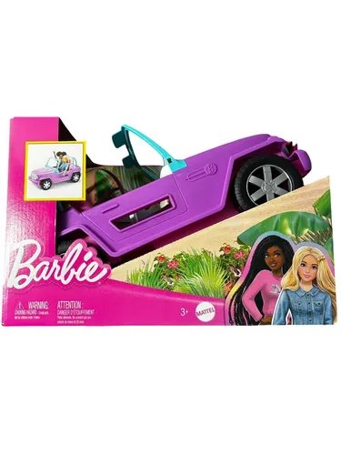 Mattel - Barbie Geländewagen Jeep in Lila mit Rosa Sitzen - Fahrzeug für kreative Spielstunden, aus robustem Kunststoff, ideal für kleine Abenteurer, Höhe: 280 mm.