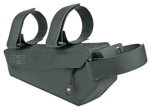 SKS GERMANY Race Frame Bag - Windschnittige Rahmentasche für Fahrräder - Fahrradtasche aus wasserdichtem Polyester, federleicht und mit reflektierenden Elementen für erhöhte Sicherheit im Straßenverkehr.