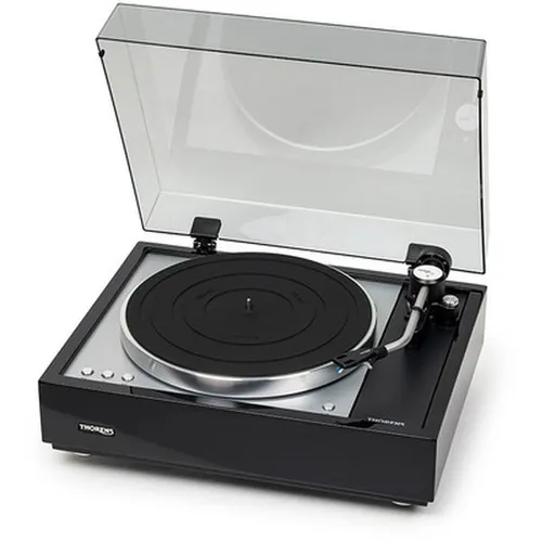 Thorens TD 1601 Plattenspieler mit TP160 Tonarm - Hochwertiger Subchassis-Plattenspieler mit innovativem TP160 Tonarm und externem Netzteil. Für präzisen Klang und elegantes Design in Hochglanz-Schwarz.