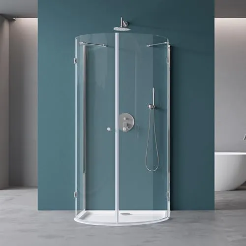 Mai & Mai U Form Dusche 90x90cm in weiß von Mai & Mai
