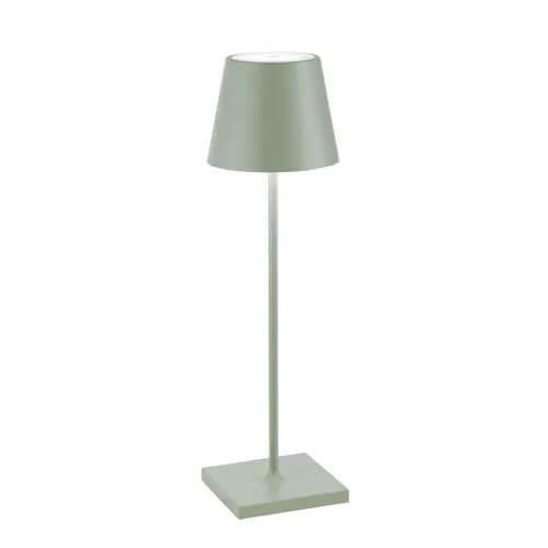 Zafferano Akku Tischleuchte Poldina Pro 380 mm Sage Green in grün von Zafferano
