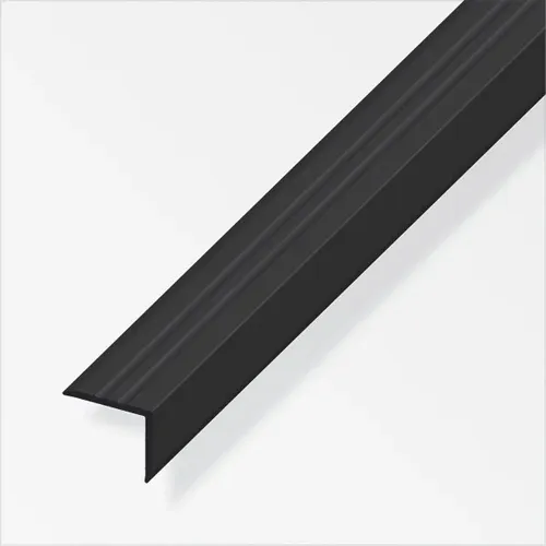 alfer Treppenprofil 1 m, 25 x 21 mm PVC (Kunststoff) glatt schwarz