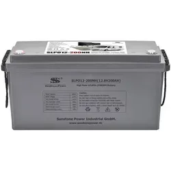 Sunstone Power 12V 200AH LiFePO4 Batterie - Kamera-Akkus mit hoher Energiedichte, ideal für Solaranlagen in Wohnmobilen und Booten, bietet über 6000 Zyklen Lebensdauer und ist hitze- sowie flammfest.