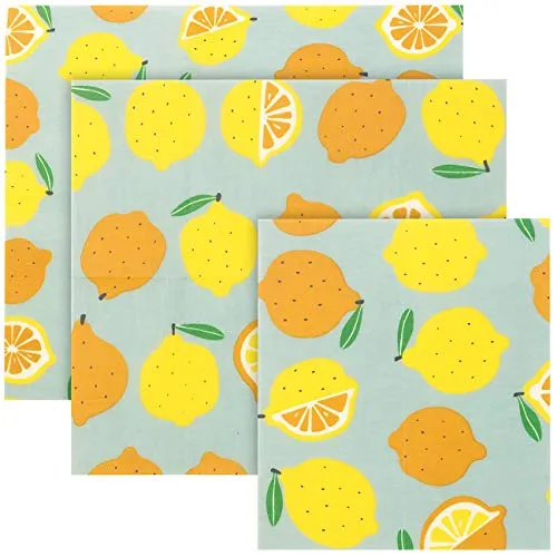 Rosenstein & Söhne Bienenwachstücher: 3er-Set Bienenwachspapier für Lebensmittel, 3 verschiedene Größen (Wachspapier für Lebensmittel, Bienenwachs Papier, Schokolade)