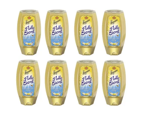 Langnese Honig, Langnese Flotte Biene Gebirgsblütenhonig cremig süß 250g 8er Pack
