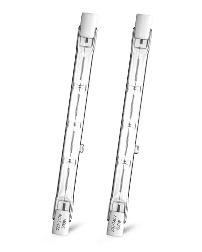 CucuGo 500W 118mm R7S Halogen Leuchtmittel, Dimmbar Halogenstab, 230V, 11000LM, 2800K Warmweiß, J-Typ für die Beleuchtung von Haus, Arbeit, Stehleuchte etc (2er Pack)