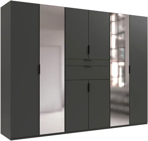 Boxxx Kleiderschrank Graphit, 4 Fächer & 2 Schubladen - Robuster Metall-Kleiderschrank in Graphit, ideal für Schlafzimmer. Made in Germany, BQ-zertifiziert und in verschiedenen Größen erhältlich.