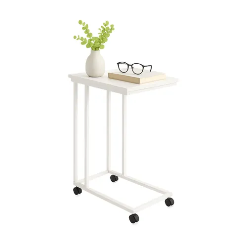 Beistelltisch Sofatisch Couchtisch Ablagetisch Anstelltisch mit Rollen C-Form