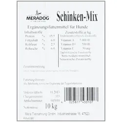 Mera Dog Schinken Mix 10kg - Leckere Hundekuchen - Hundefutter: Knackige Belohnungssnacks mit schmackhaftem Schinken für eine besondere Freude beim Füttern.