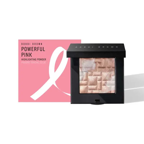 Bobbi Brown Teint Powerful Pink Highlighting Powder 8 g - Multifunktionaler Highlighter mit gelartiger Textur für einen natürlichen Glow. Ideal für Wangen und Augen, in limitierter Pink-Ribbon-Edition zur Unterstützung der Brustkrebsforschung.
