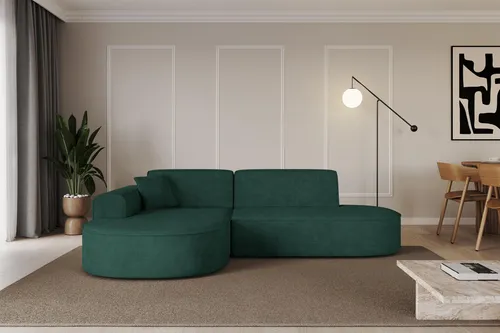 ALTDECOR Ecksofa MARI-L1 in L-Form - 243x171x79,5 cm - Grün - Ecksofa in L-Form, ideal für gemütliche Abende mit Familie und Freunden. Hochwertige Polsterung und robuste Konstruktion für maximalen Komfort und Langlebigkeit.