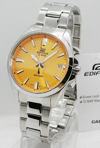 CASIO EDIFICE Quarzuhr EFV-100D-9AVUEF - Silberne Armbanduhr für Herren, elegantes Design und präzise Zeitmessung