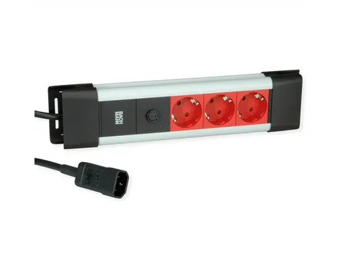 Bachmann CONNECTUS 3xCEE7/3 Steckdosenleiste - Steckdosenleisten mit 3 Schutzkontaktsteckdosen, 10 A Feinsicherung und 2 m Zuleitung, ideal für eine sichere und flexible Stromversorgung zu Hause oder im Büro.