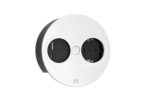 BACHMANN Twist 2 1xCEE7 3 1xUSB A C 22W 2,0m AEH RAL9010 von Bachmann