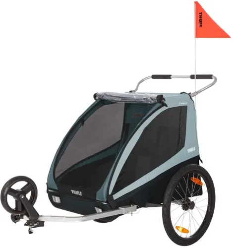 Thule Coaster XT Fahrradanhänger Blau mit Buggy-Set von Thule