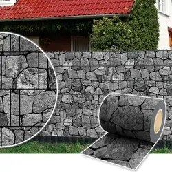 Plantiflex Sichtschutzstreifen 35m - Blickdichte PVC Zaunfolie - Sichtschutzstreifen in Stein-Anthrazit, ideal für Doppelstabmattenzäune, bietet effektiven Wind- und Sichtschutz für mehr Privatsphäre.
