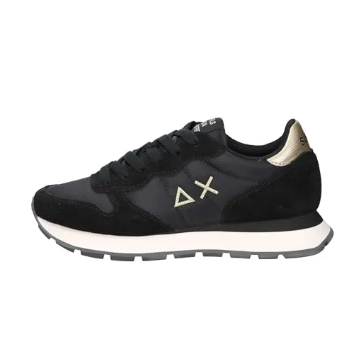 SUN68 Ally Gold Silver.Nero 39 Damen-Sneaker - Stylische Damen-Sneaker mit goldenen und silbernen Akzenten, perfekt für einen trendigen Look und den ganzen Tag Komfort.