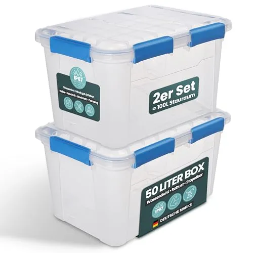 Kreher® Wasserdichte Aufbewahrungsbox 50L von Kreher
