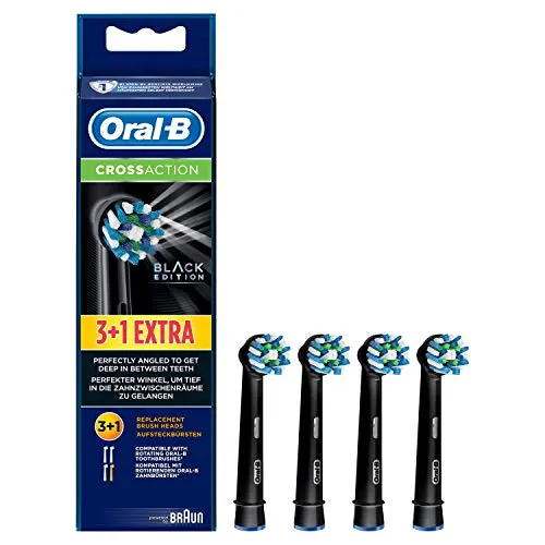 Oral-B CrossAction Bürsten, Schwarz, 4 Stück
