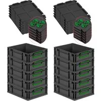 PROREGAL® Eurobox NextGen Color SparSet (10 St) - Stapelboxen aus robustem, recyceltem Kunststoff, temperatur- und säurebeständig. Ideal für Lagerung und Transport mit ergonomischen Griffmulden für einfachen Transport.