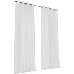 Kutti Vorhang Gardine Schal Ösen Celtic Creme - Schiebevorhang mit 8 Ösen, halbtransparent und lichtdämpfend, aus 100% Polyester, pflegeleicht und waschbar bei 30°C, ideal für stilvolle Fensterdekoration.