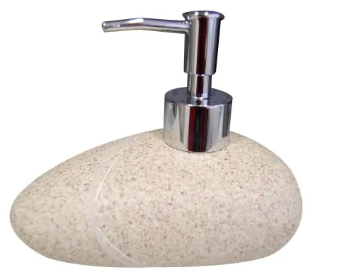 RIDDER 22190509 Seifenspender Little Rock sand - Kompakter Seifenspender für jedes Waschbecken, mit 200 ml Fassungsvermögen. UV-beständig und einfach zu reinigen – ideal für den täglichen Gebrauch.