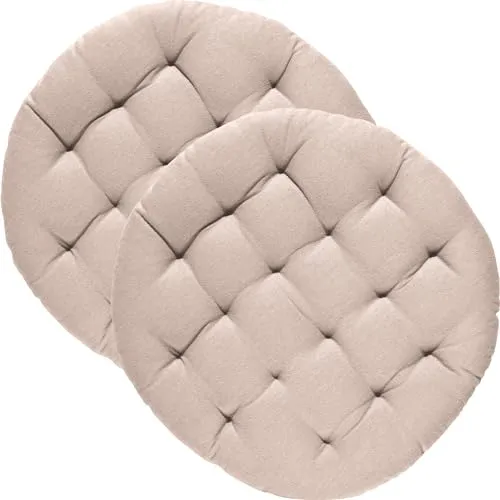 REDBEST Stuhlkissen Tulsa 2er-Pack Altrose, rund 40 cm Ø in pink von REDBEST