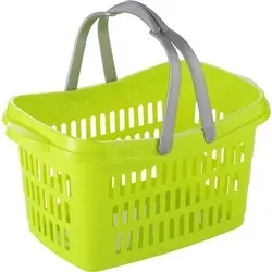Axentia 291597 Einkaufskorb - Bequemer Tragkorb in Lila oder Hellgrün - Einkaufskorb 48 x 29 x 24 cm, robust und ideal für den täglichen Einkauf, komfortabel zu tragen.