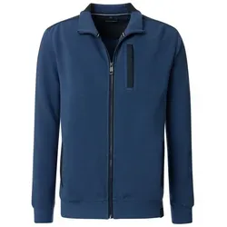 CASAMODA Sweatjacke uni für Herren, Größe XXL, blau - Herren-Sweatjacke aus 95% Baumwolle und 5% Elasthan, bügelleicht und ideal für jedes Freizeitoutfit. Ein bequemer Allrounder mit zwei praktischen Einschubtaschen.