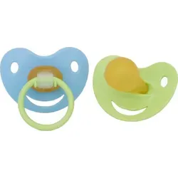 Beruhigungssauger Kirsche Lat.6-18 M.past./bl./gr. 2 St