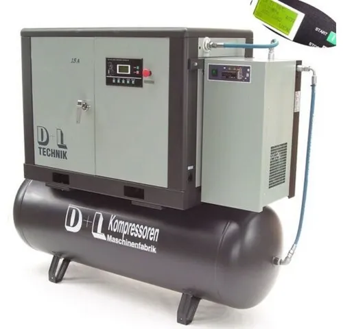 Apex Kompressor Schraubenkompressor 15kW Kompressor 2100 500L + Drucklufttrockner, 15000 W