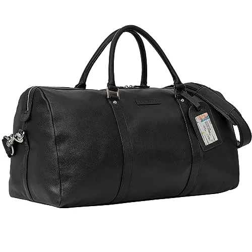 STILORD 'Herkules' Premium Leder-Reisetasche - Reisetasche aus hochwertigem Echtleder, wasserdicht und mit praktischem Reißverschluss für perfekten Überblick – ideal für stilvolle Reisen.