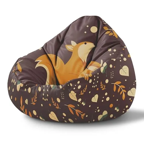 DreamRoots Sitzsack Kinder Bean Bag, Adorable Squirrel, Gr. S
