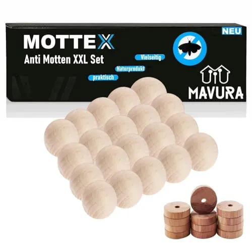 MAVURA MOTTEX Anti Motten XXL Set Mottenfrei Mottenkugeln