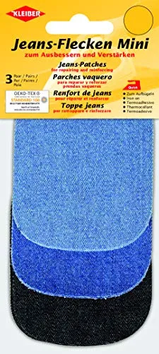 Kleiber Jeans-Flicken Mini, Größe: 9 x 7,5 cm, Inhalt: 3 Paar